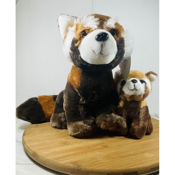 Birth of Life Red Panda Plush Stuff Animal Mom And Baby 10” - Picture 1 of 9